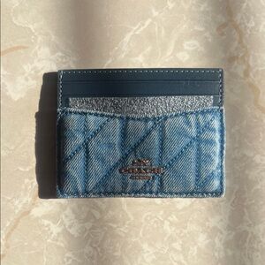 Coach Denim Card Holder